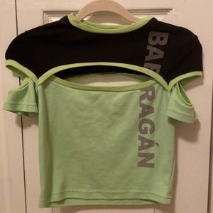 Women's Cut Out, Black/Green, Barragan Top, Small
